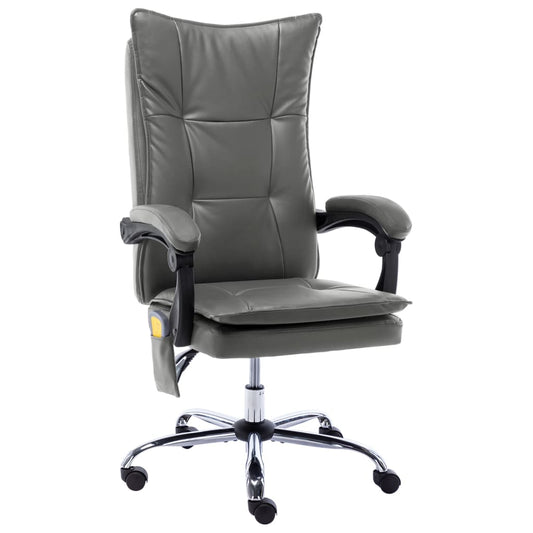 Massage office chair artificial leather anthracite