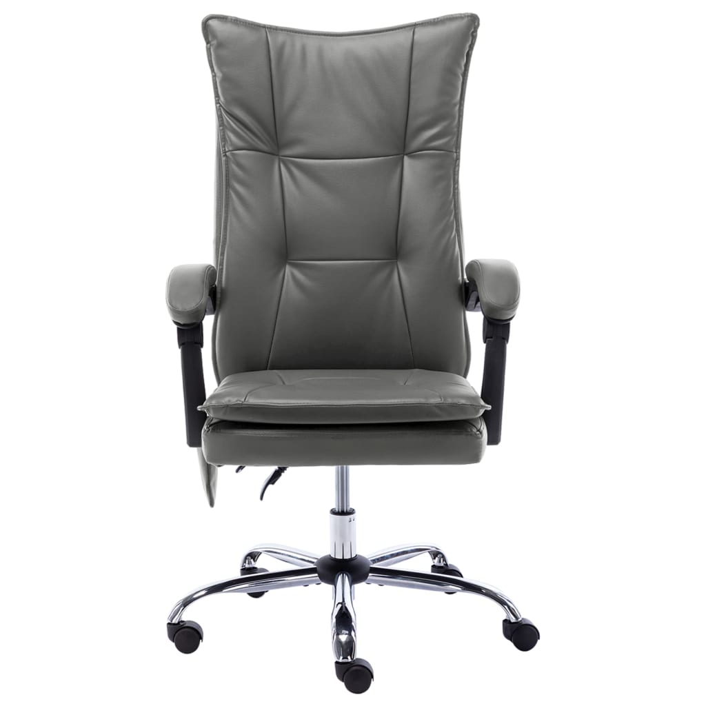 Massage office chair artificial leather anthracite