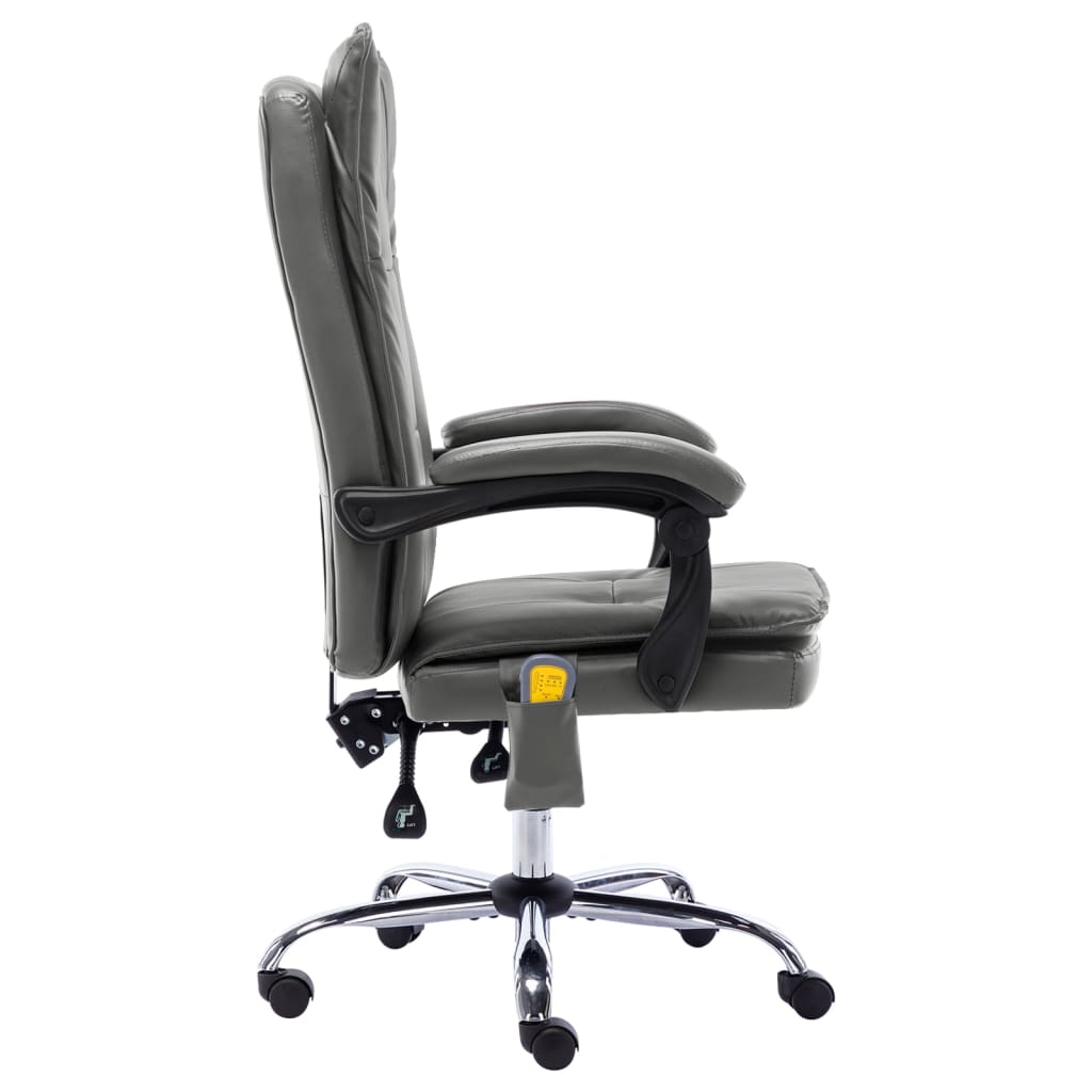 Massage office chair artificial leather anthracite