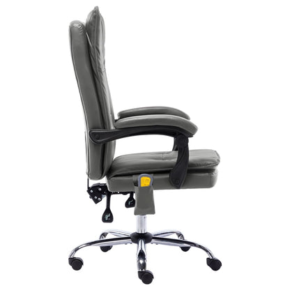 Massage office chair artificial leather anthracite