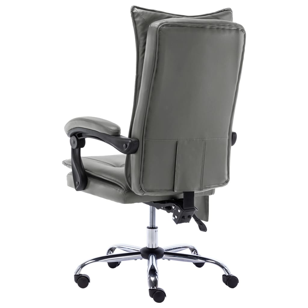 Massage office chair artificial leather anthracite