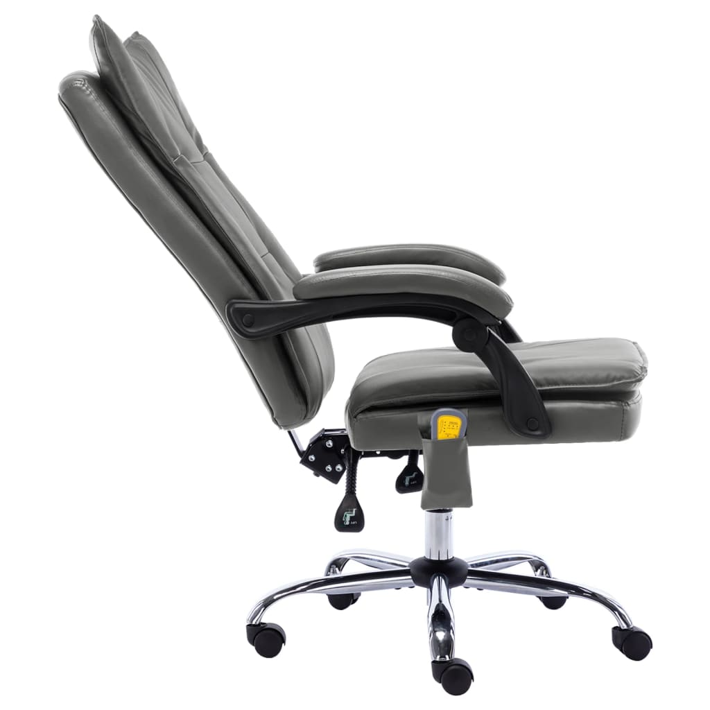 Massage office chair artificial leather anthracite