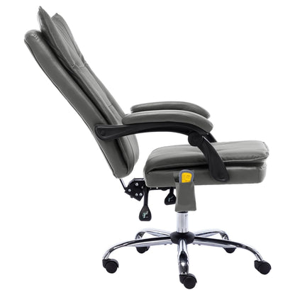 Massage office chair artificial leather anthracite