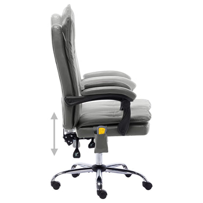 Massage office chair artificial leather anthracite