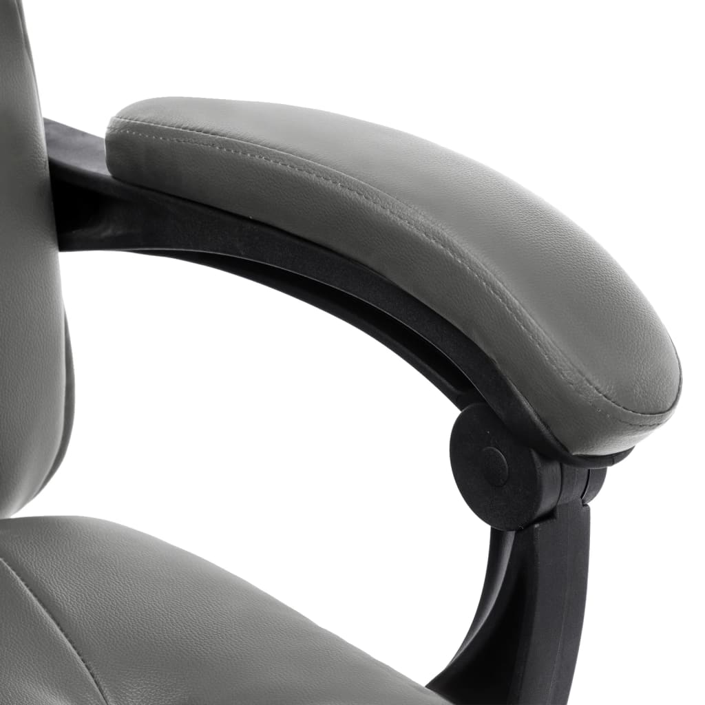 Massage office chair artificial leather anthracite