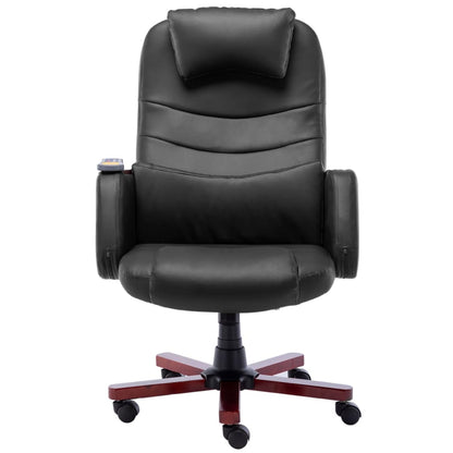 Massage office chair artificial leather black