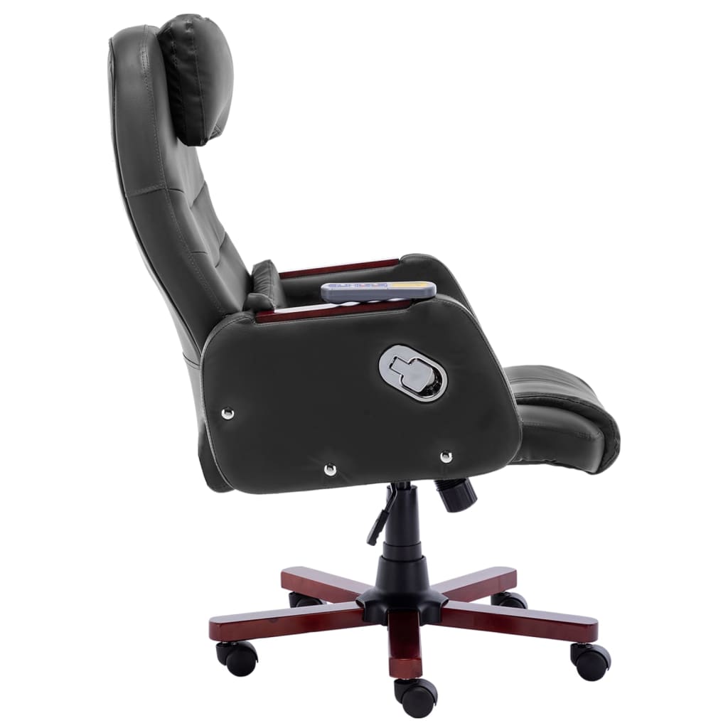 Massage office chair artificial leather black