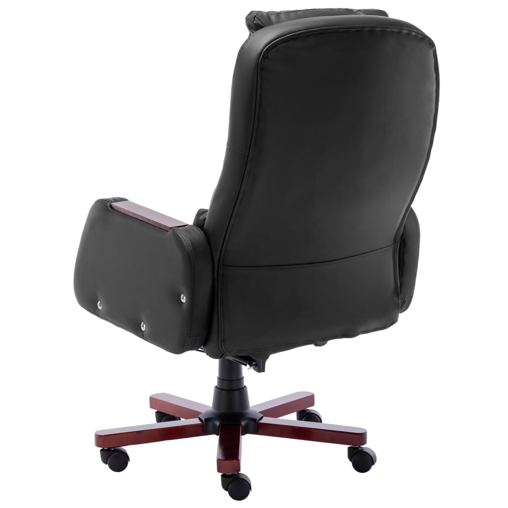 Massage office chair artificial leather black