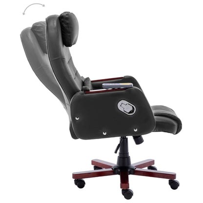 Massage office chair artificial leather black