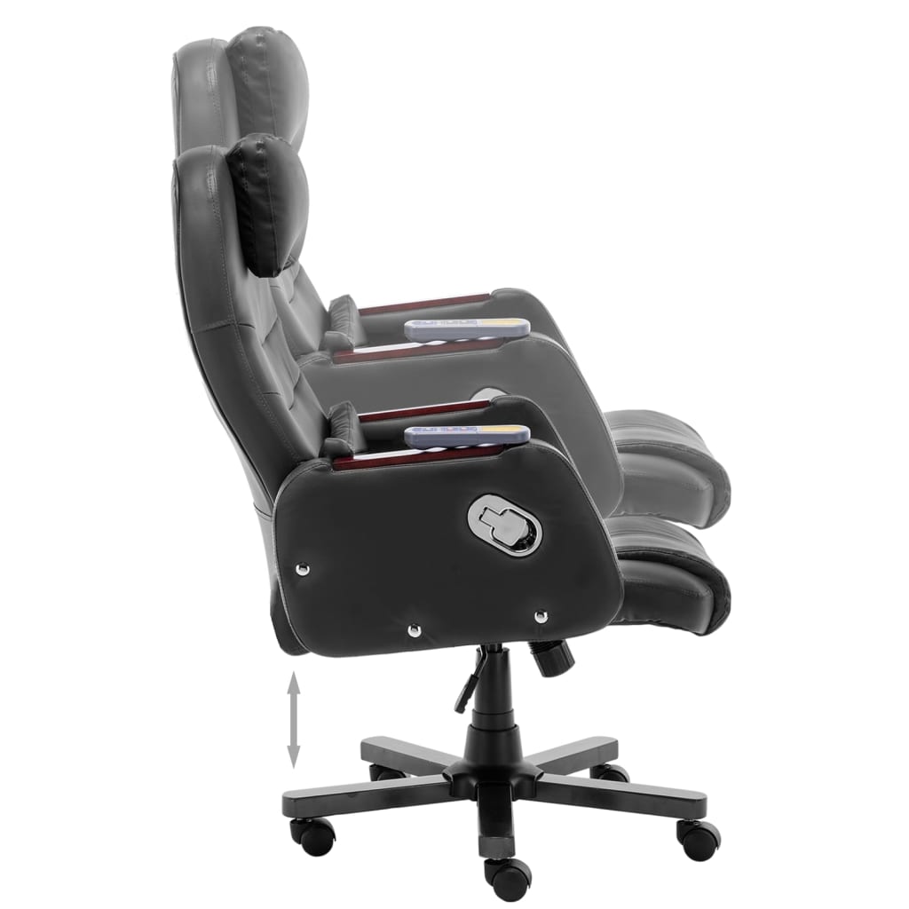 Massage office chair artificial leather black