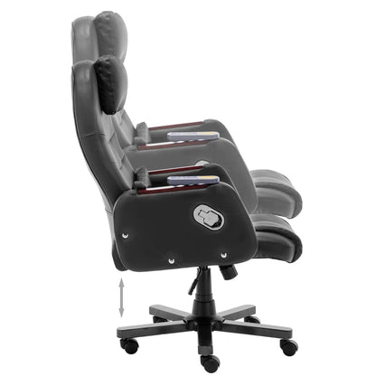 Massage office chair artificial leather black