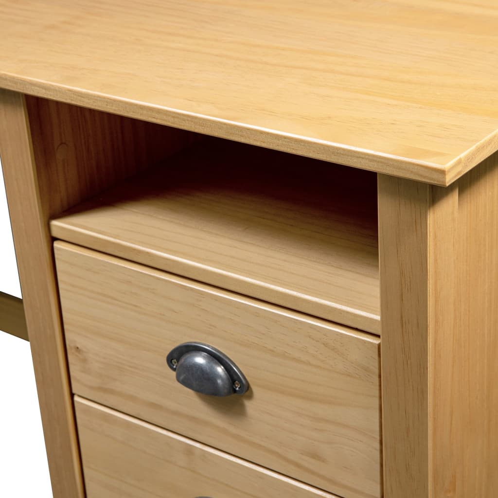 Hill desk 3 drawers 120x50x74 cm solid pine wood