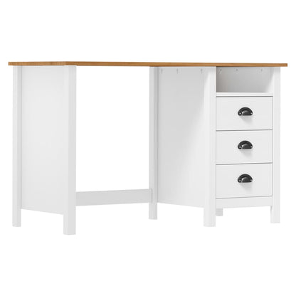 Hill desk 3 drawers 120x50x74 cm solid pine wood