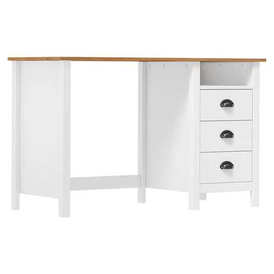 Hill desk 3 drawers 120x50x74 cm solid pine wood