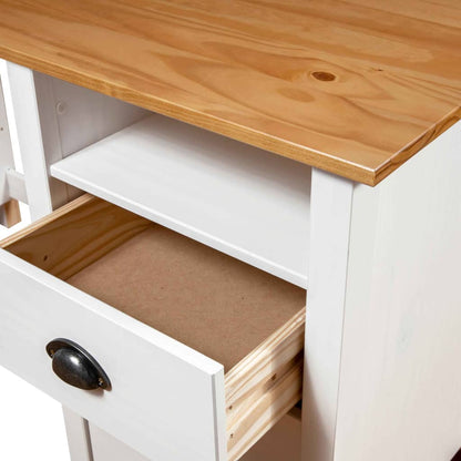Hill desk 3 drawers 120x50x74 cm solid pine wood