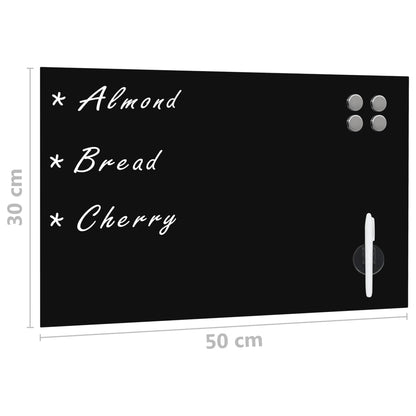 Magnetic board wall mounting 50x30 cm glass