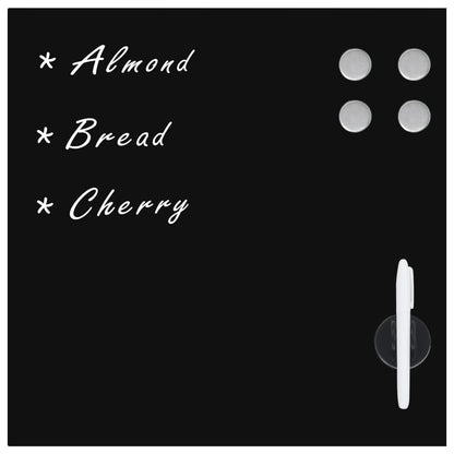 Magnetic board wall mounting 50x50 cm glass