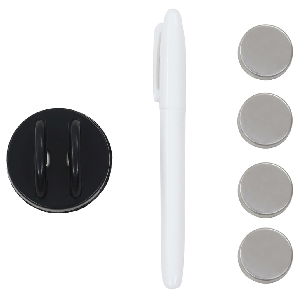 Magnetic board wall mounting 50x50 cm glass