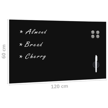 Magnetic board wall mounting 120x60 cm glass