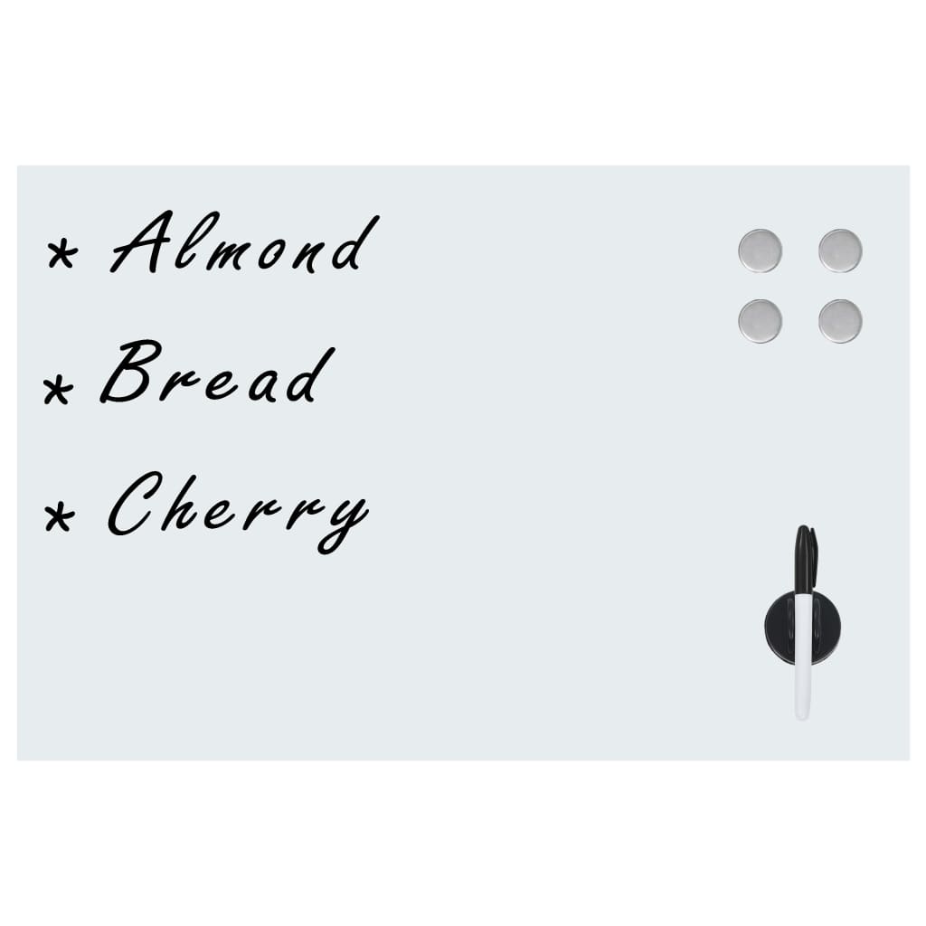 Magnetic board wall mounting 50x30 cm glass