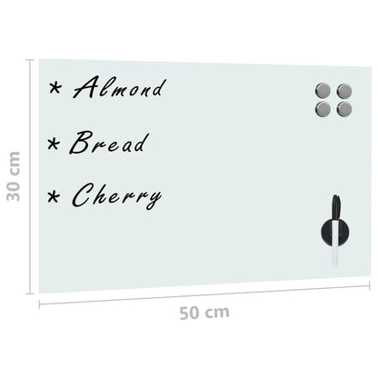 Magnetic board wall mounting 50x30 cm glass