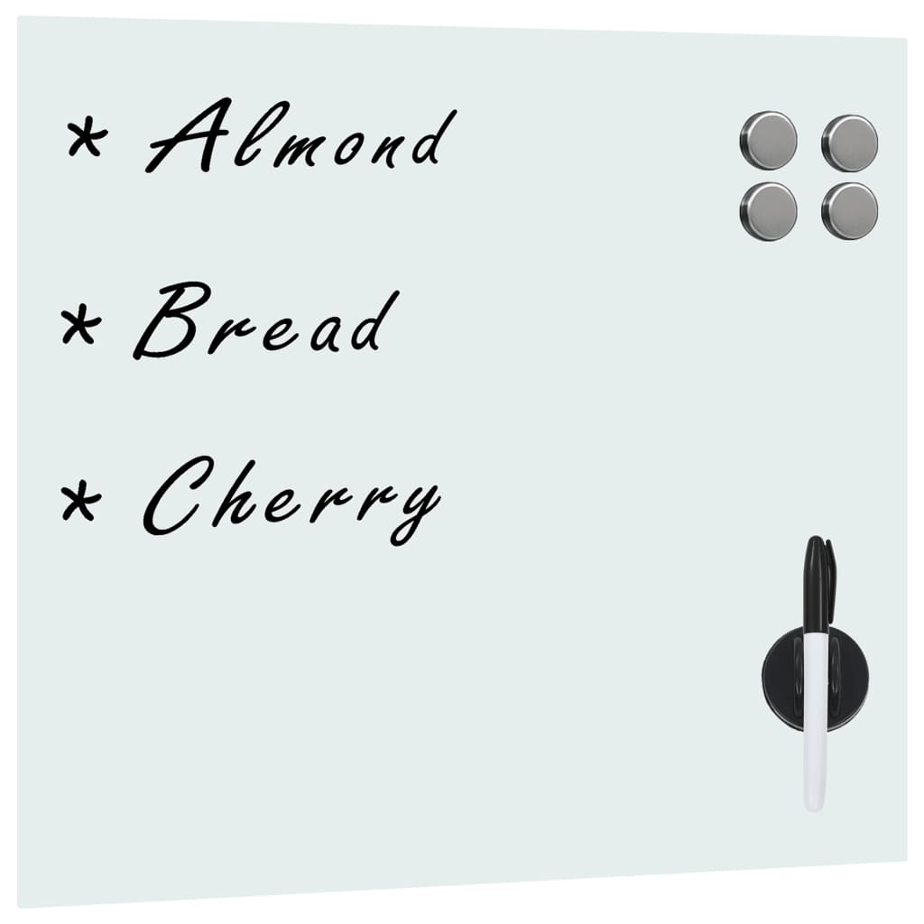 Magnetic board for the wall 50x50 cm glass