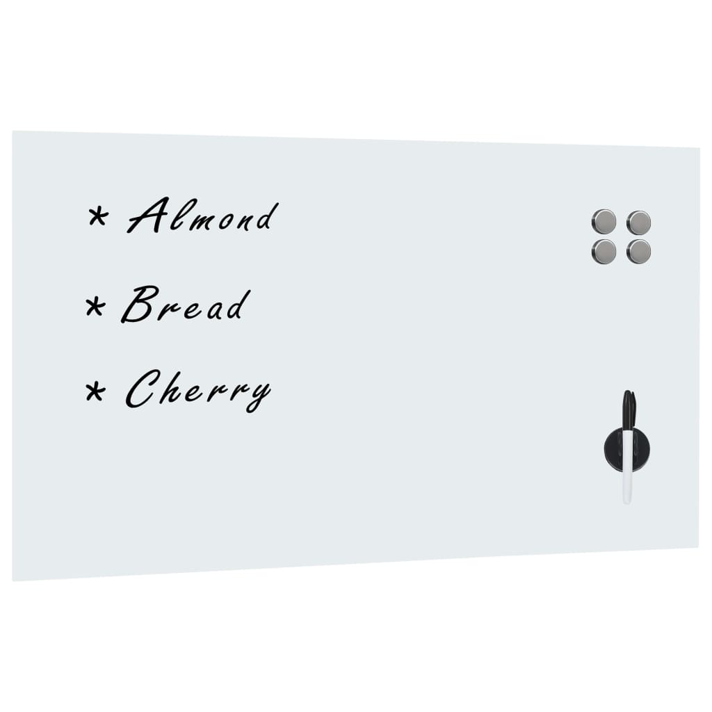Magnetic board wall mounting 120x60 cm glass