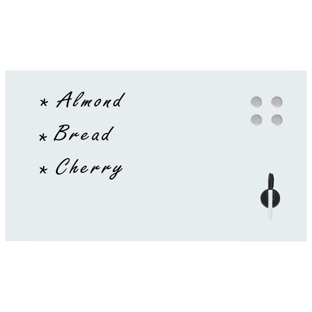 Magnetic board wall mounting 120x60 cm glass