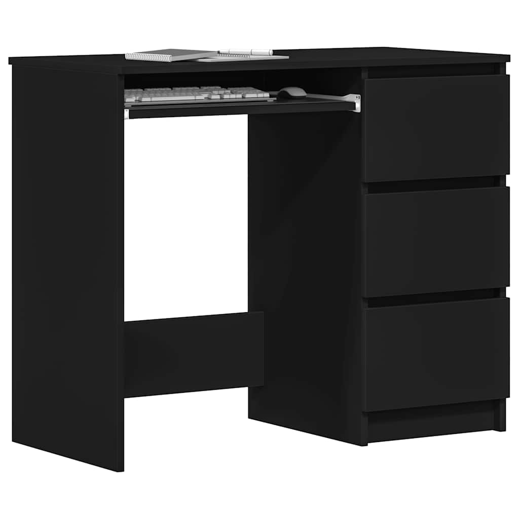 Desk 90x45x76 cm chipboard black