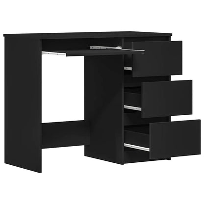 Desk 90x45x76 cm chipboard black