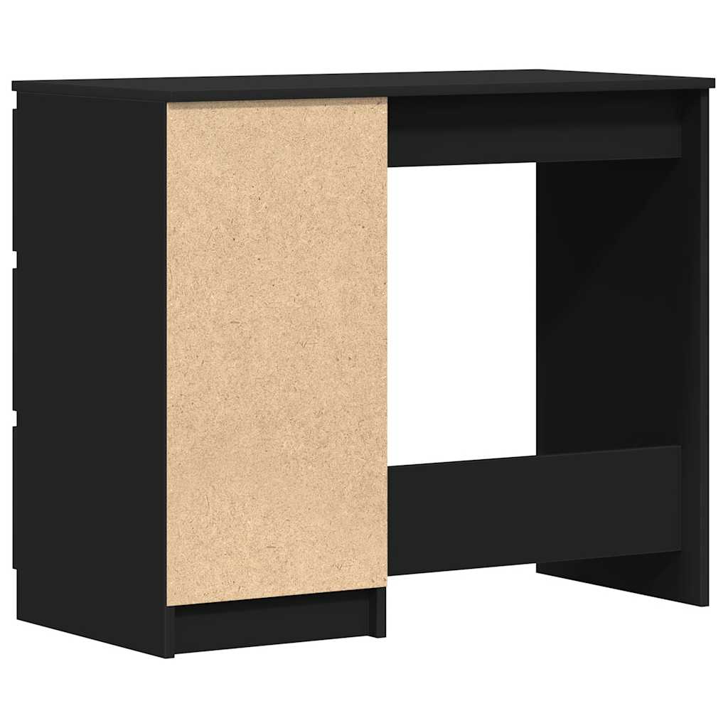 Desk 90x45x76 cm chipboard black
