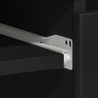 Desk 90x45x76 cm chipboard black