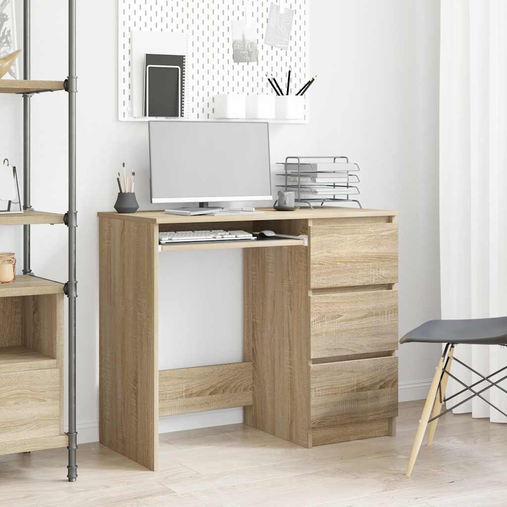 Desk 90x45x76 cm chipboard sonoma oak color
