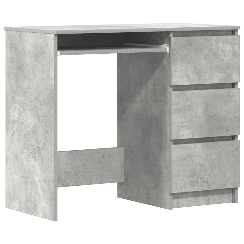 Bureau 90x45x76 cm bewerkt hout betongrijs