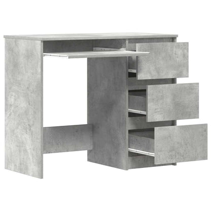 Bureau 90x45x76 cm bewerkt hout betongrijs