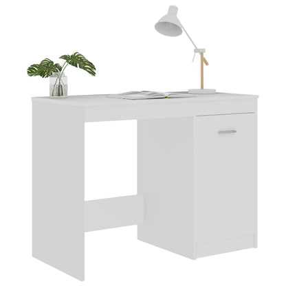 Desk 100x50x76 cm processed wood white