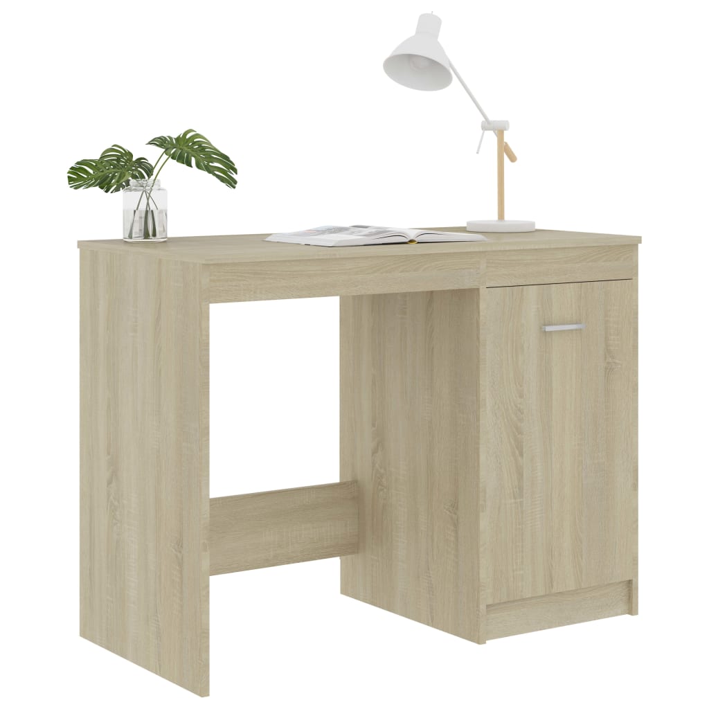 Desk 100x50x76 cm processed wood sonoma oak color
