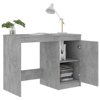 Bureau 100x50x76 cm bewerkt hout betongrijs