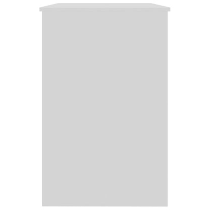 Desk 100x50x76 cm processed wood high-gloss white