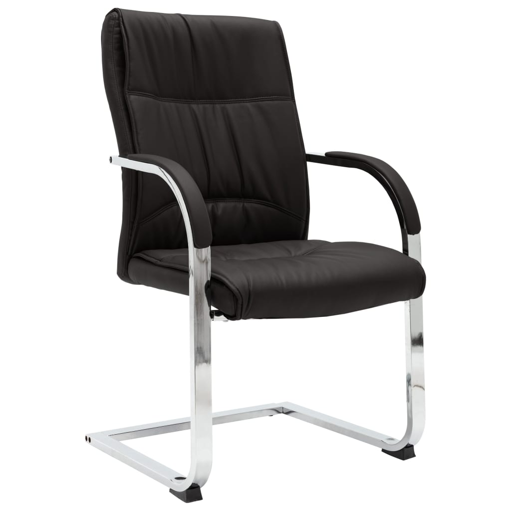 Office chair artificial leather black