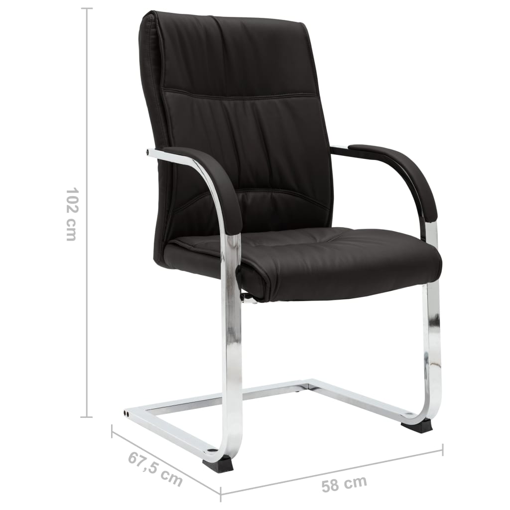 Office chair artificial leather black
