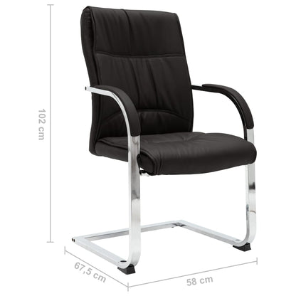 Office chair artificial leather black