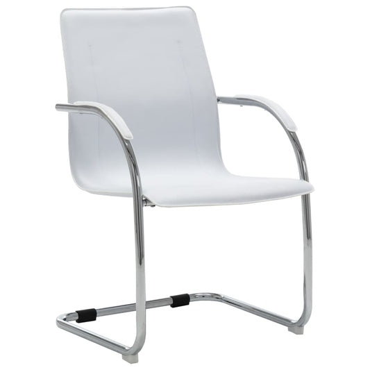 Office chair artificial leather white