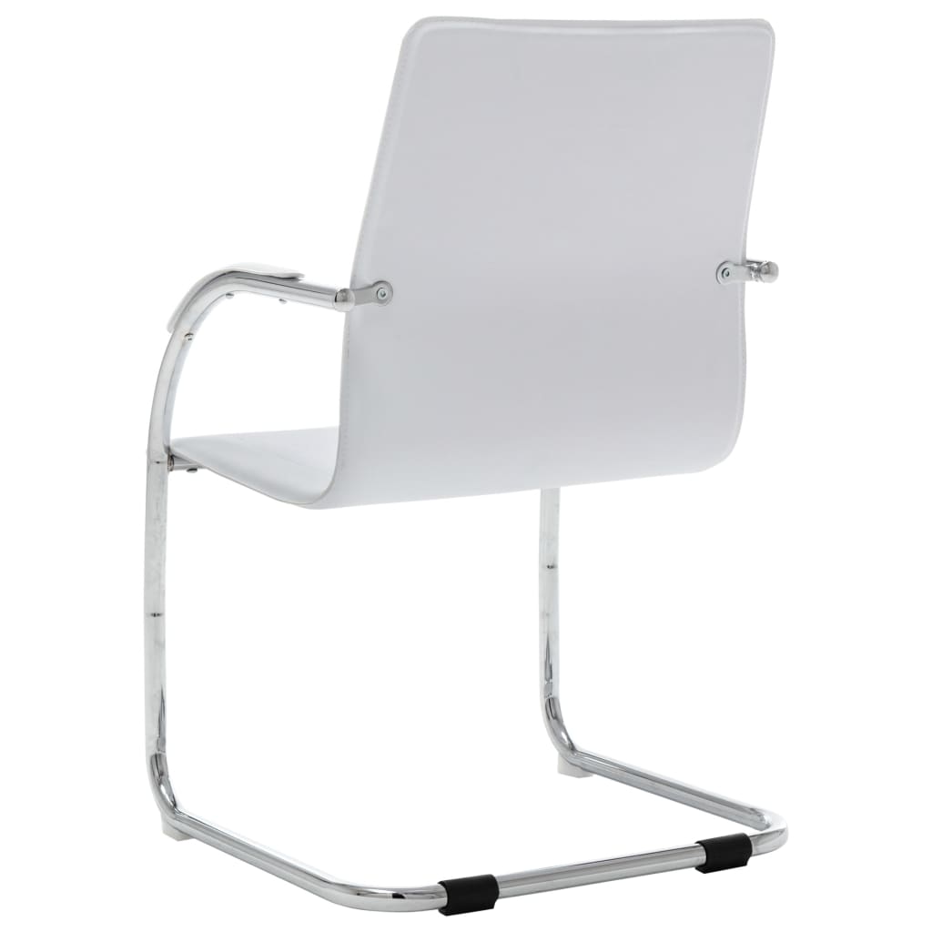 Office chair artificial leather white