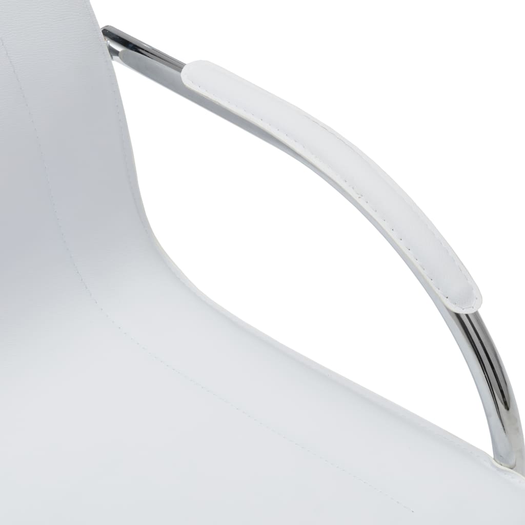 Office chair artificial leather white