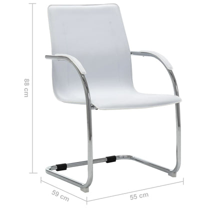 Office chair artificial leather white