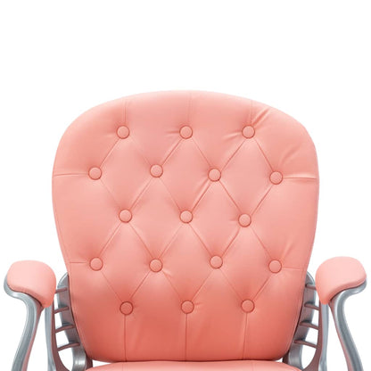 Office chair swivel artificial leather pink