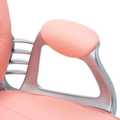 Office chair swivel artificial leather pink