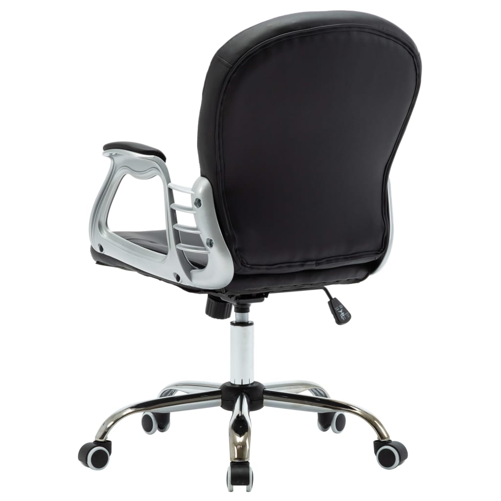 Office chair swivel artificial leather black