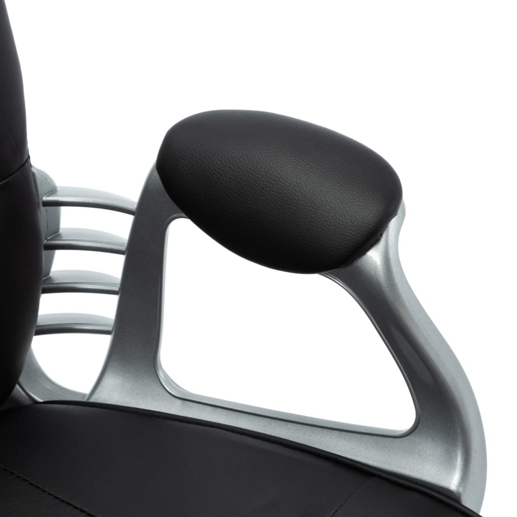 Office chair swivel artificial leather black